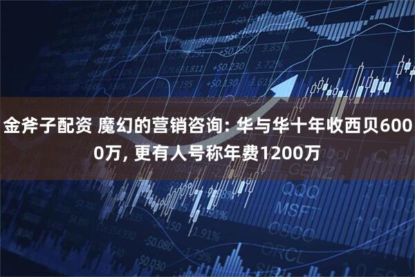 金斧子配资 魔幻的营销咨询: 华与华十年收西贝6000万, 更有人号称年费1200万
