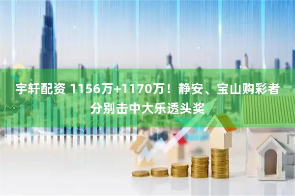 宇轩配资 1156万+1170万！静安、宝山购彩者分别击中大乐透头奖